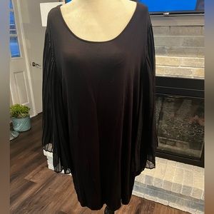 Cable & Gauge Black Blouse 2x